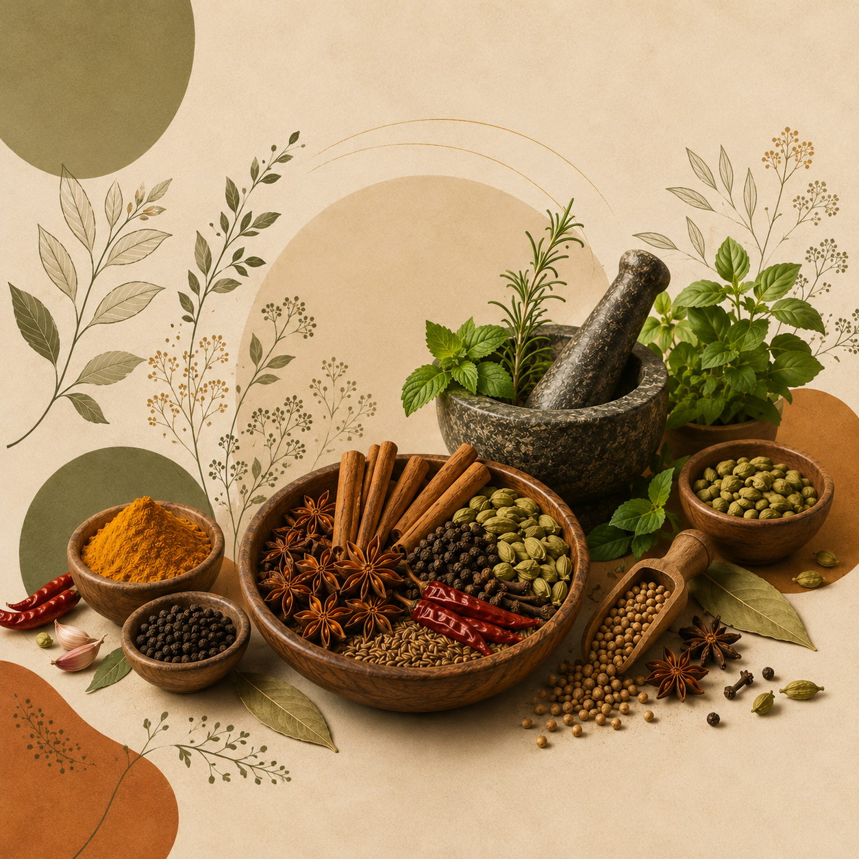 Premium whole Indian spices carefully selected by BOHO Greens & Spices