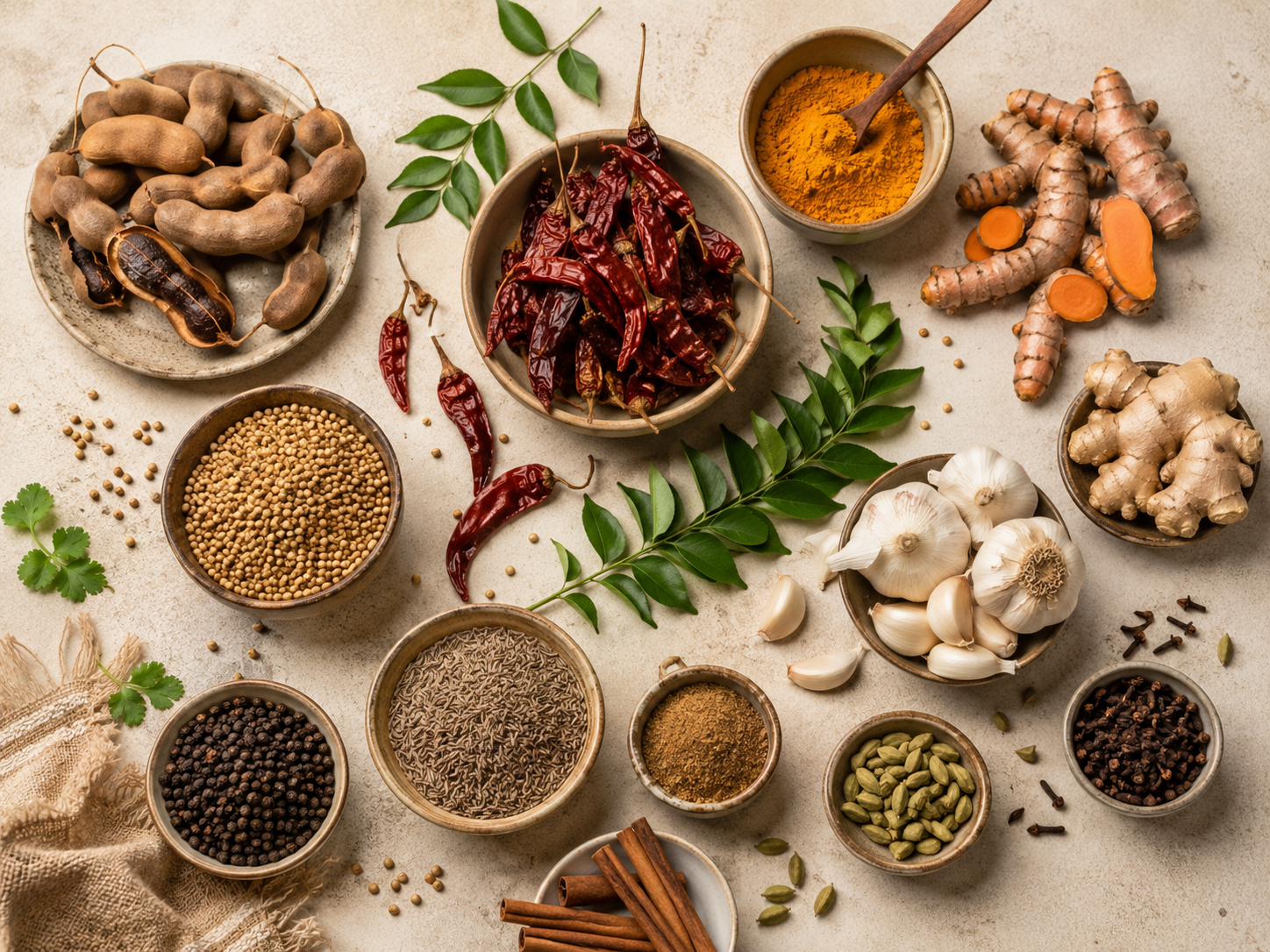 Natural culinary ingredients for authentic Indian cooking by BOHO