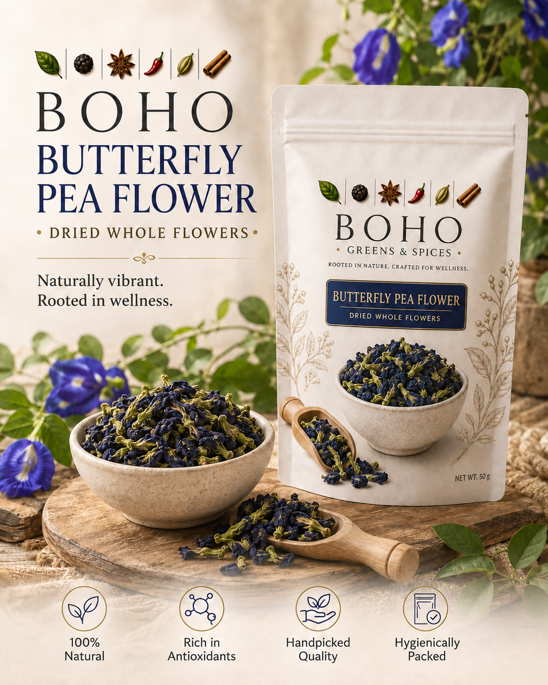 Butterfly Pea Flower – Dried